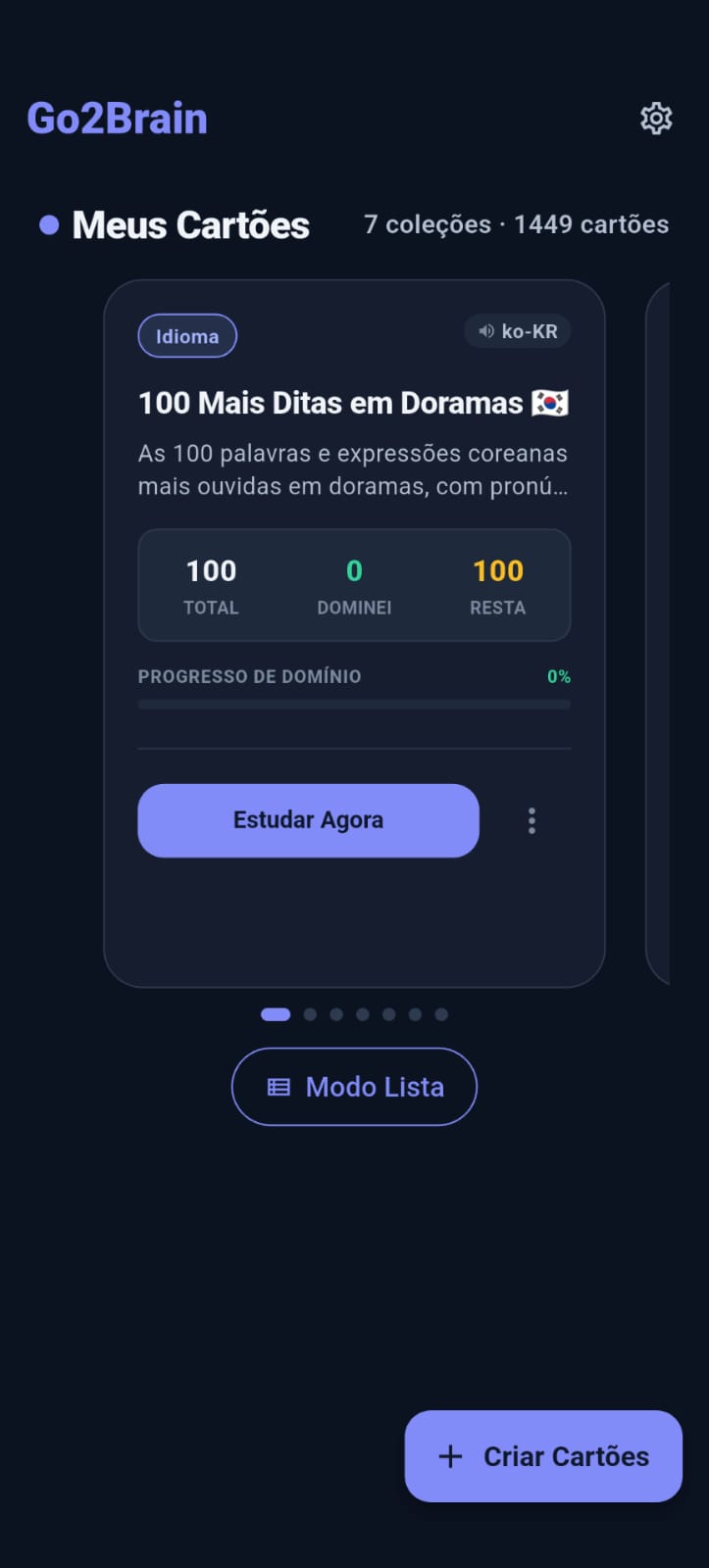 Tela do Go2Brain